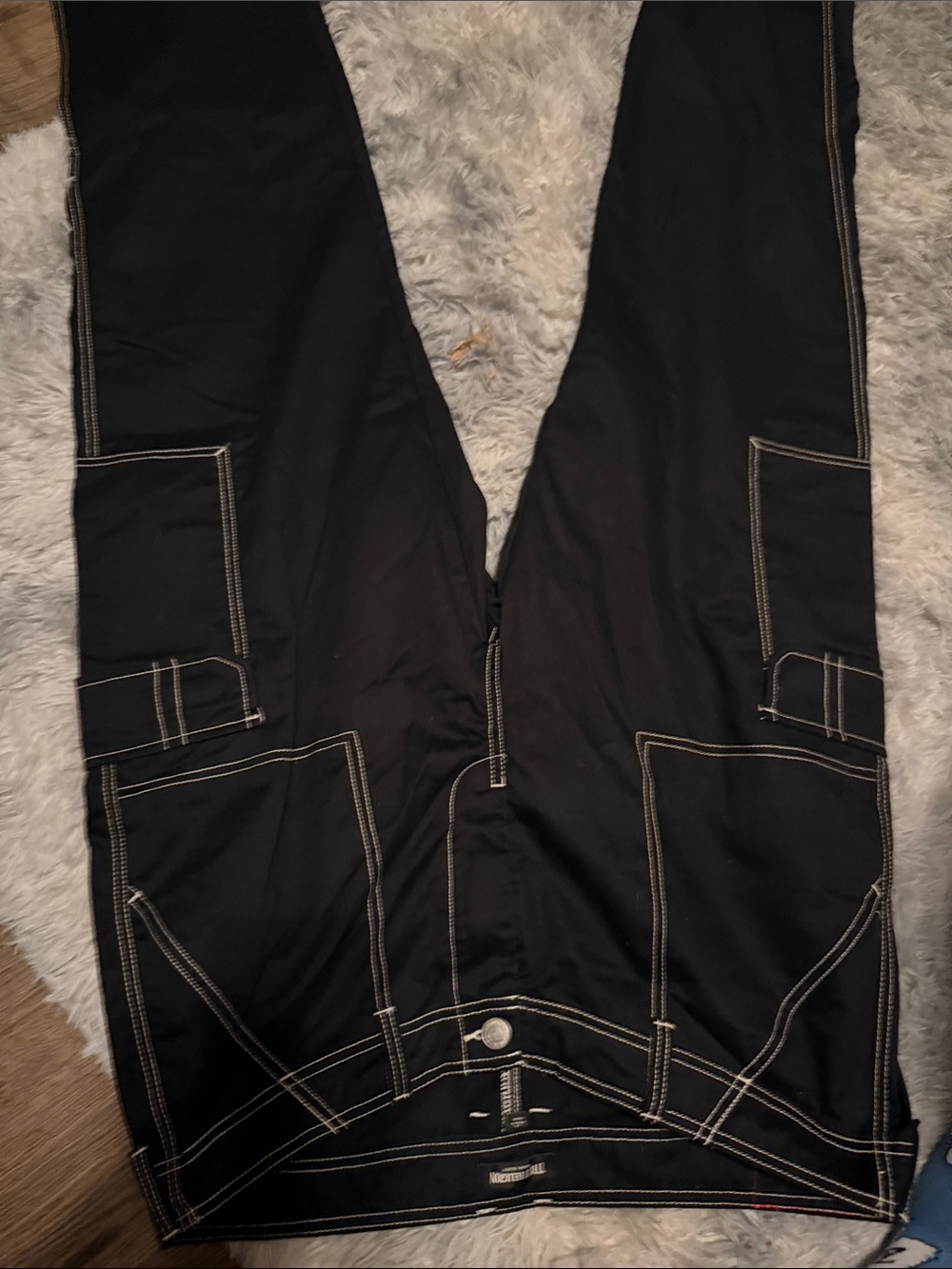 True Religion Black Jeans with White Contrast Stitch